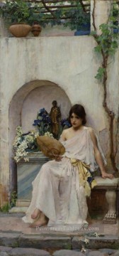  Waterhouse Tableaux - Flora femme grecque John William Waterhouse